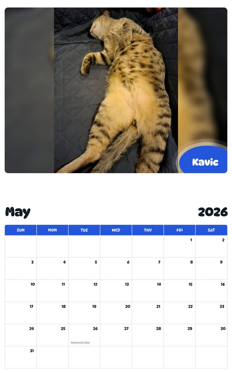 2026 - 2027 Kavic - Pawidols Pet Calendar