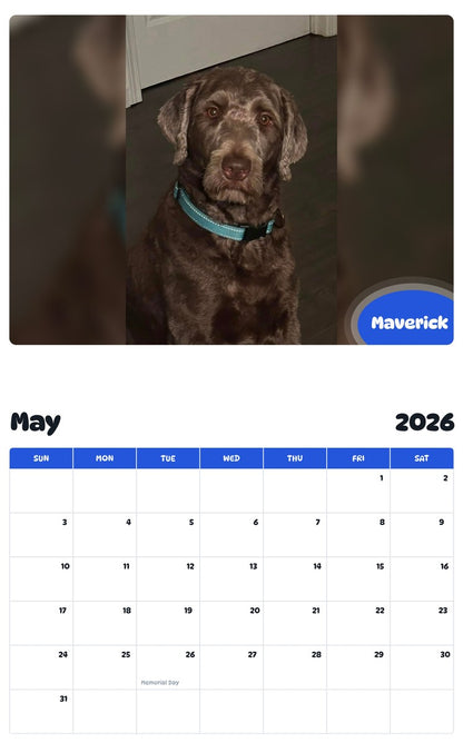 2026 - 2027 Maverick - Pawidols Pet Calendar