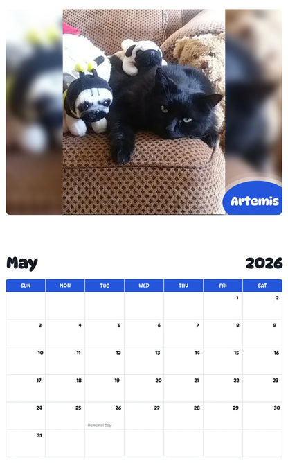 2026 - 2027 Artemis - Pawidols Pet Calendar
