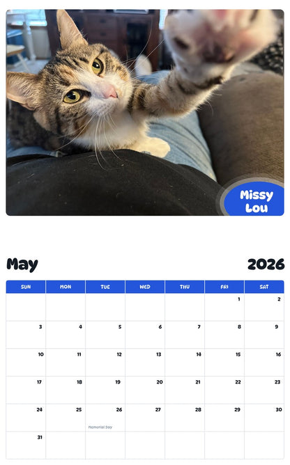 2026 - 2027 Missy Lou - Pawidols Pet Calendar
