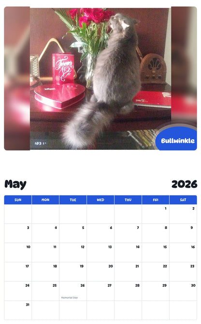 2026 - 2027 Bullwinkle - Pawidols Pet Calendar