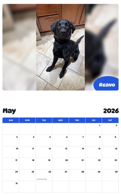 2026 - 2027 Reavo - Pawidols Pet Calendar