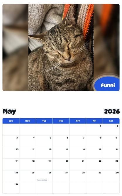 2026 - 2027 Funni - Pawidols Pet Calendar