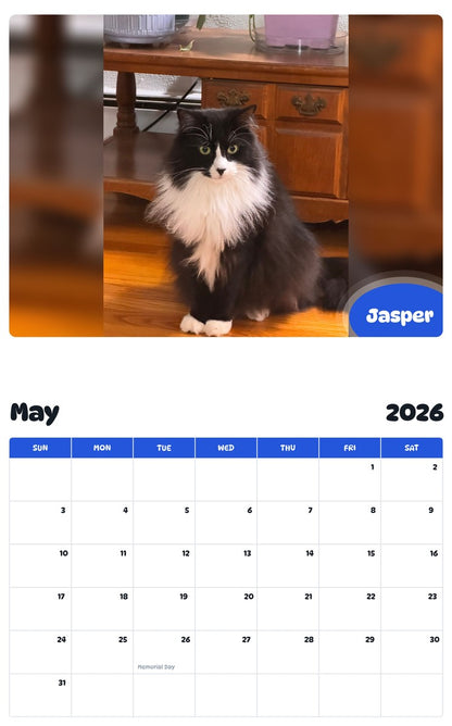 2026 - 2027 Jasper - Pawidols Pet Calendar