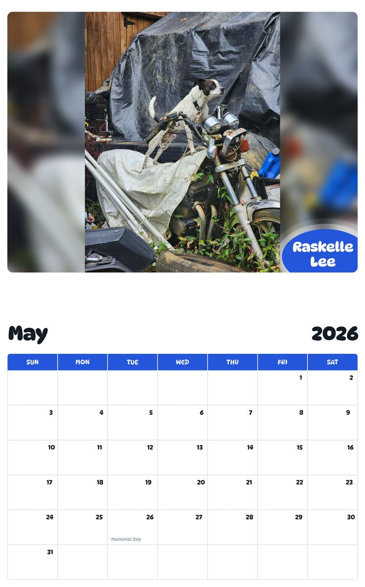 2026 - 2027 Raskelle Lee - Pawidols Pet Calendar