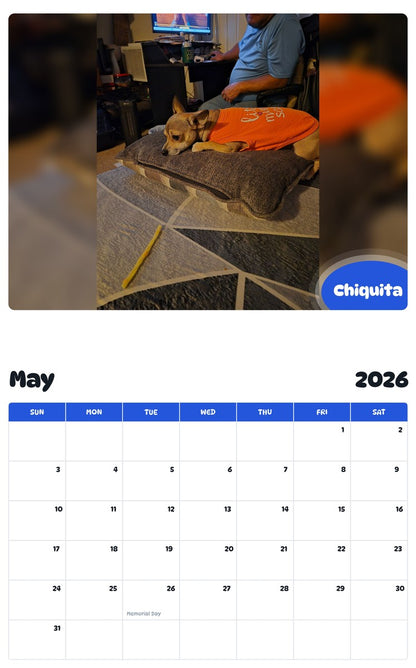 2026 - 2027 Chiquita - Pawidols Pet Calendar
