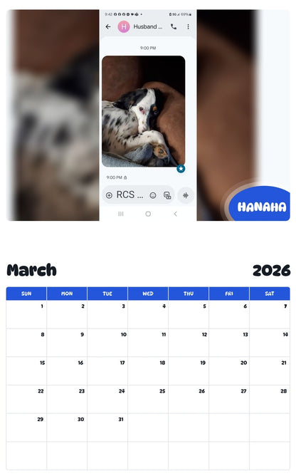 November 2025 - October 2026 HANAHA - Pawidols Pet Calendar