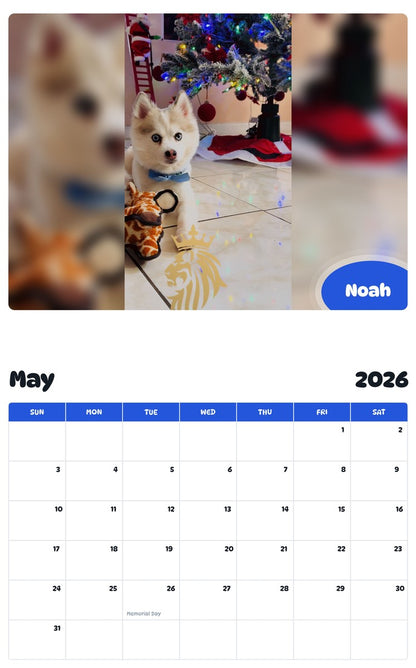 2026 - 2027 Noah - Pawidols Pet Calendar