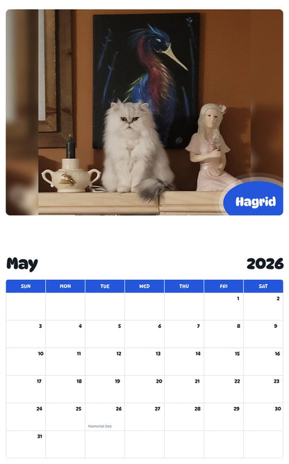 2026 - 2027 Hagrid - Pawidols Pet Calendar