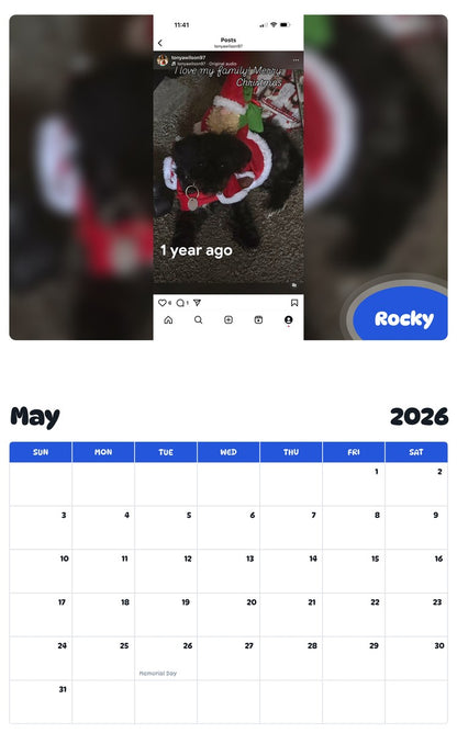 2026 - 2027 Rocky - Pawidols Pet Calendar