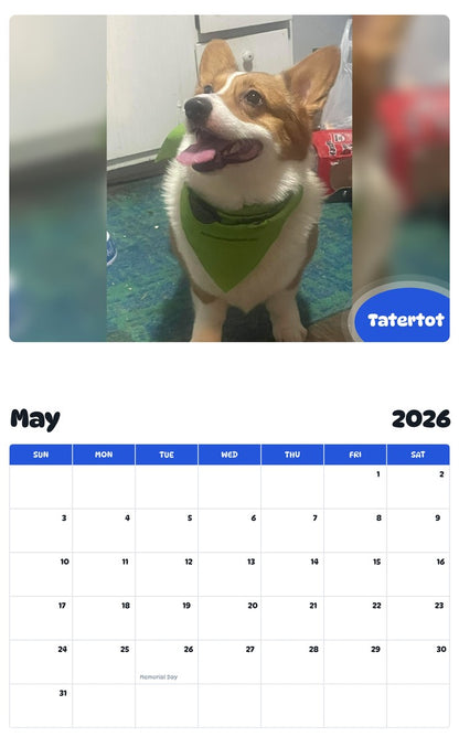 2026 - 2027 Tatertot - Pawidols Pet Calendar