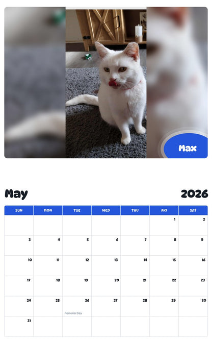 2026 - 2027 Max - Pawidols Pet Calendar