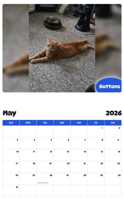 2026 - 2027 Buttons - Pawidols Pet Calendar