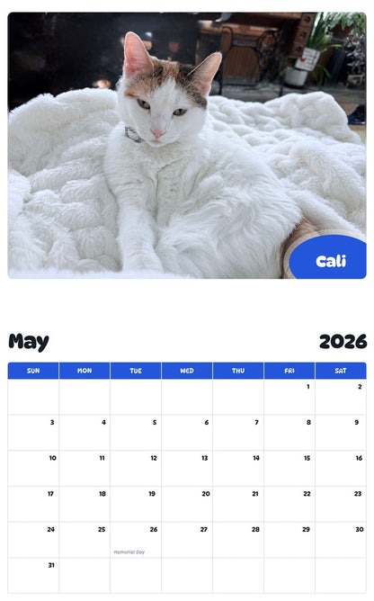 2026 - 2027 Cali - Pawidols Pet Calendar