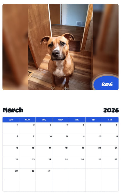 November 2025 - October 2026 Revi - Pawidols Pet Calendar