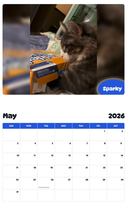 2026 - 2027 Sparky - Pawidols Pet Calendar