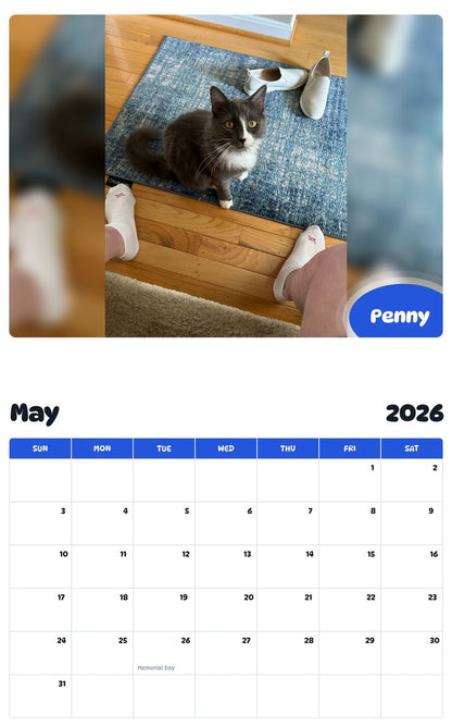 2026 - 2027 Penny - Pawidols Pet Calendar