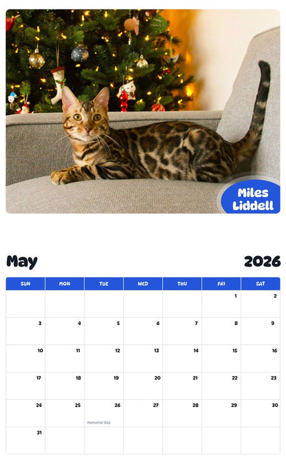 2026 - 2027 Miles Liddell - Pawidols Pet Calendar