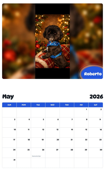 2026 - 2027 Roberto - Pawidols Pet Calendar