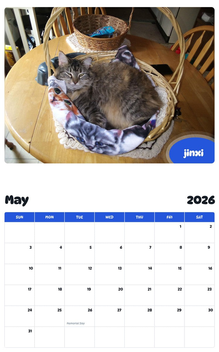 2026 - 2027 jinxi - Pawidols Pet Calendar