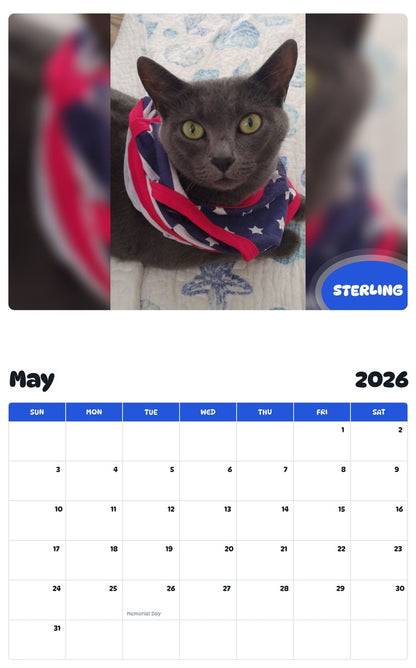 2026 - 2027 STERLING - Pawidols Pet Calendar