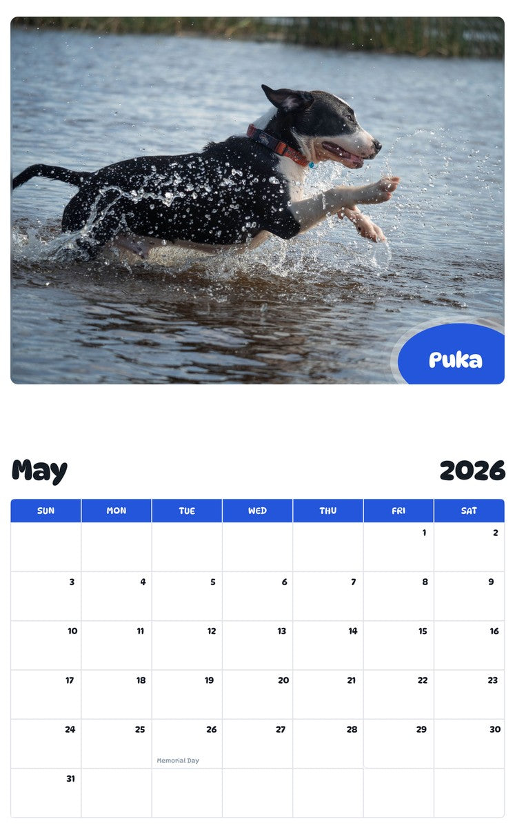 2026 - 2027 Puka - Pawidols Pet Calendar
