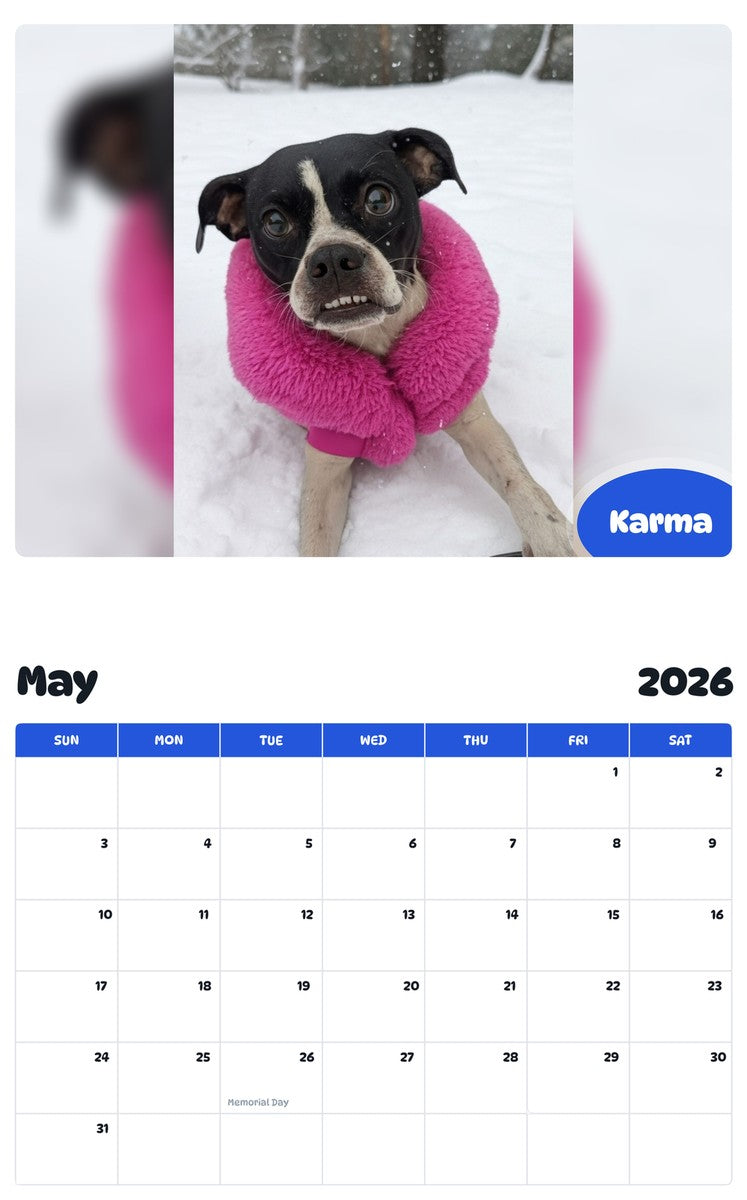 2026 - 2027 Karma - Pawidols Pet Calendar