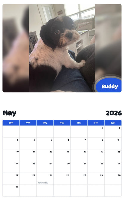 2026 - 2027 Buddy - Pawidols Pet Calendar