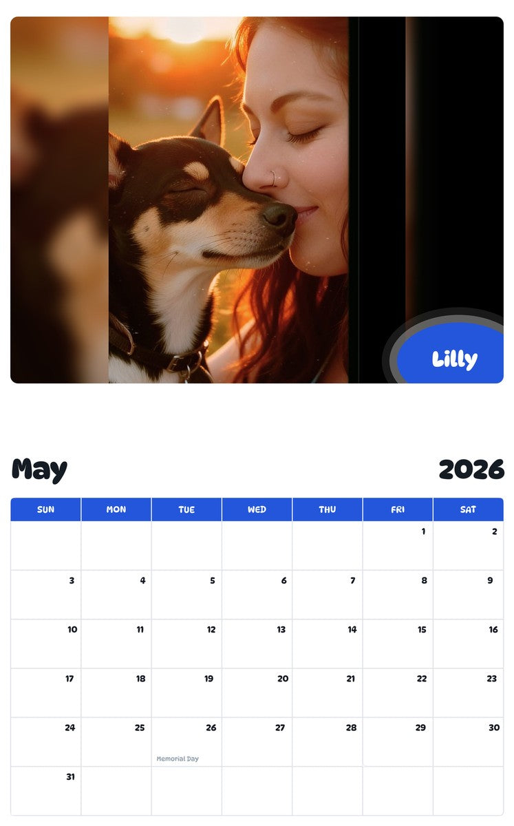 2026 - 2027 Lilly - Pawidols Pet Calendar