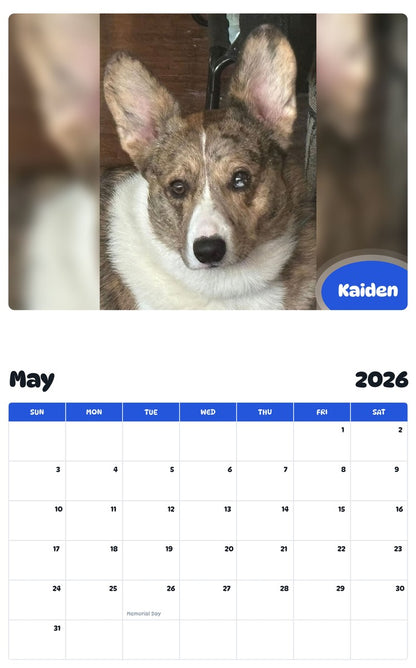 2026 - 2027 Kaiden - Pawidols Pet Calendar