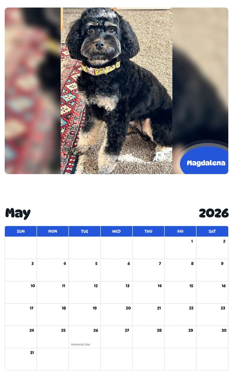 2026 - 2027 Magdalena - Pawidols Pet Calendar