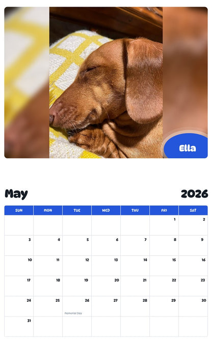2026 - 2027 Ella - Pawidols Pet Calendar