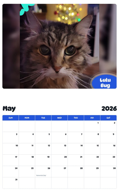 2026 - 2027 Lulu Bug - Pawidols Pet Calendar