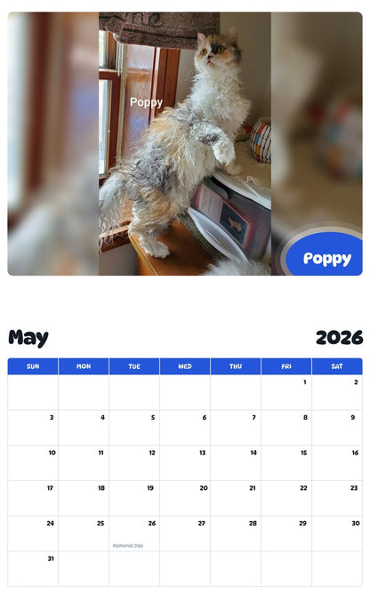 2026 - 2027 Poppy - Pawidols Pet Calendar