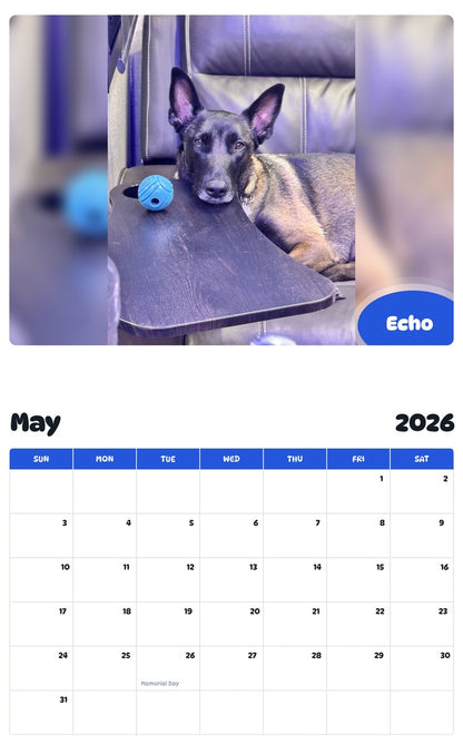 2026 - 2027 Echo - Pawidols Pet Calendar