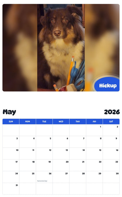 2026 - 2027 Hickup - Pawidols Pet Calendar