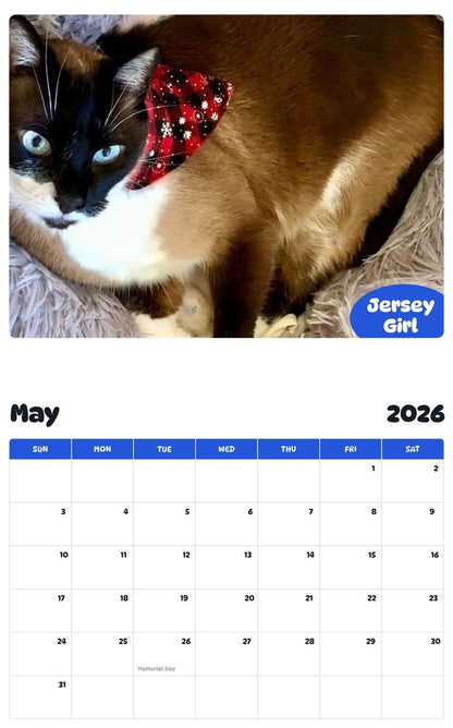 2026 - 2027 Jersey Girl - Pawidols Pet Calendar