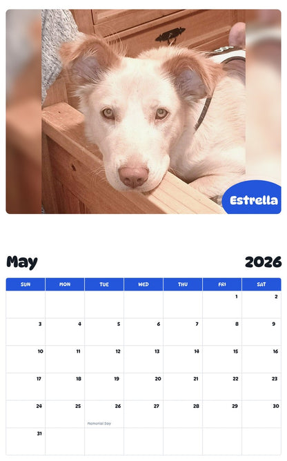 2026 - 2027 Estrella - Pawidols Pet Calendar