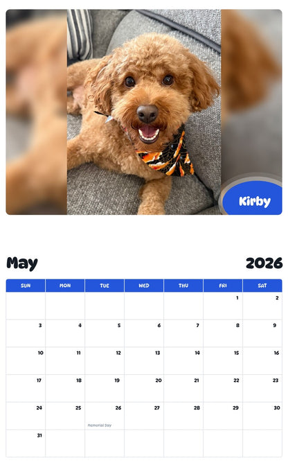 2026 - 2027 Kirby - Pawidols Pet Calendar