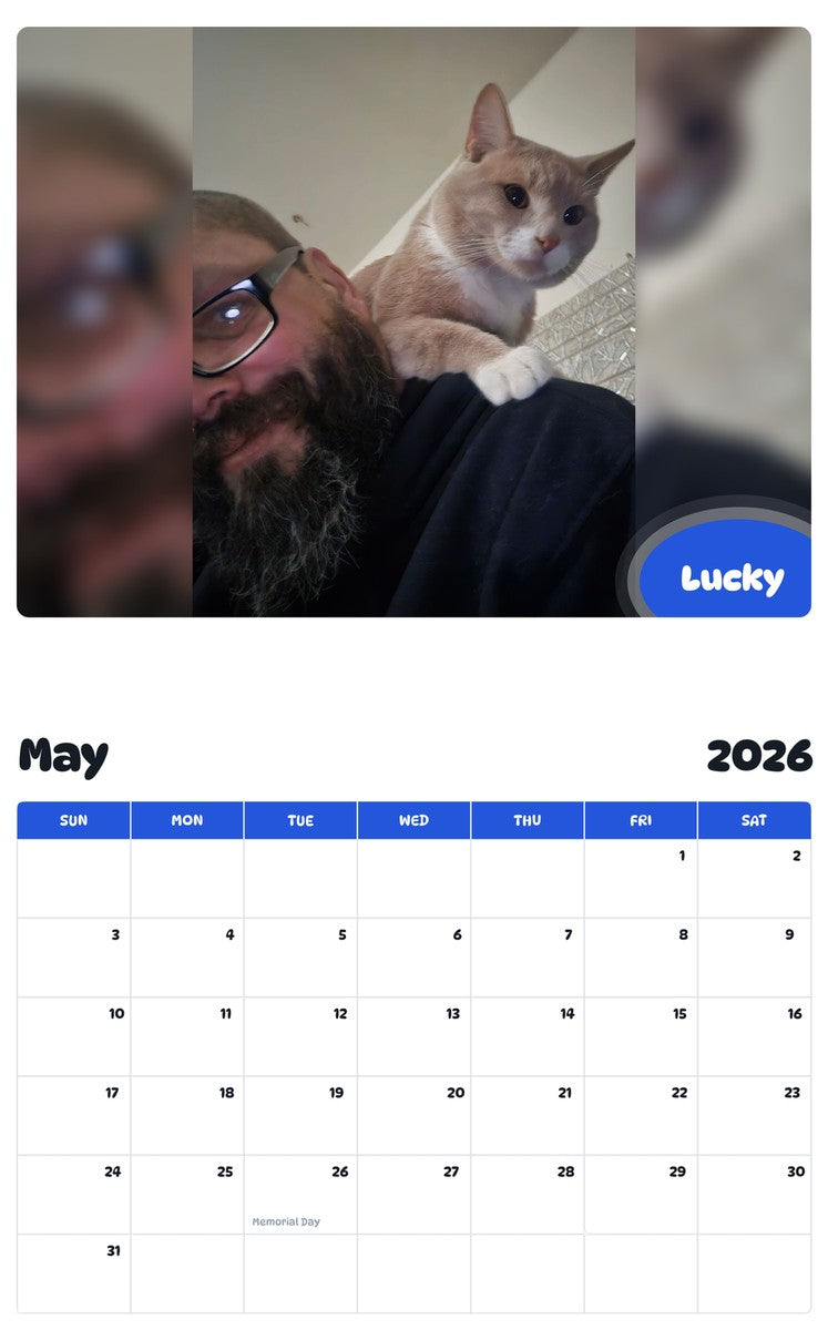 2026 - 2027 Lucky - Pawidols Pet Calendar
