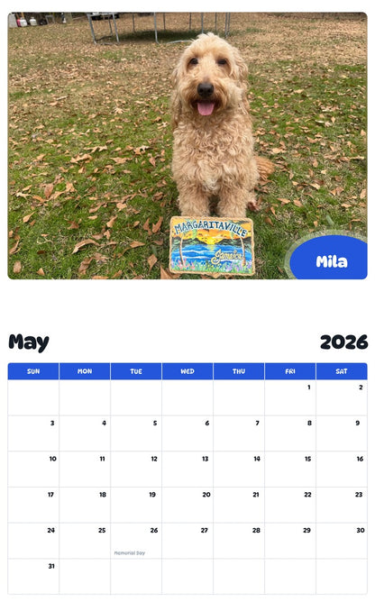 2026 - 2027 Mila - Pawidols Pet Calendar