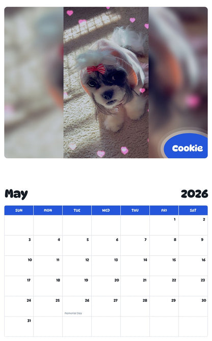 2026 - 2027 Cookie - Pawidols Pet Calendar