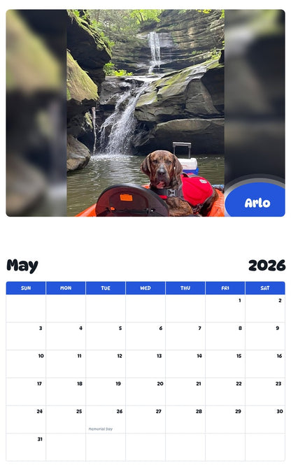 2026 - 2027 Arlo - Pawidols Pet Calendar