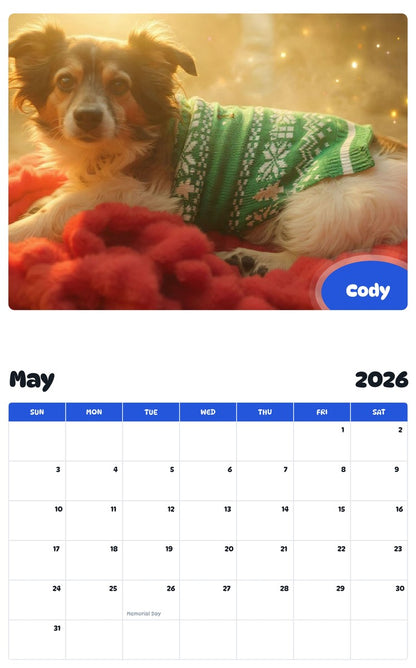 2026 - 2027 Cody - Pawidols Pet Calendar
