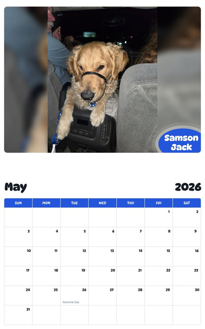 2026 - 2027 Samson Jack - Pawidols Pet Calendar