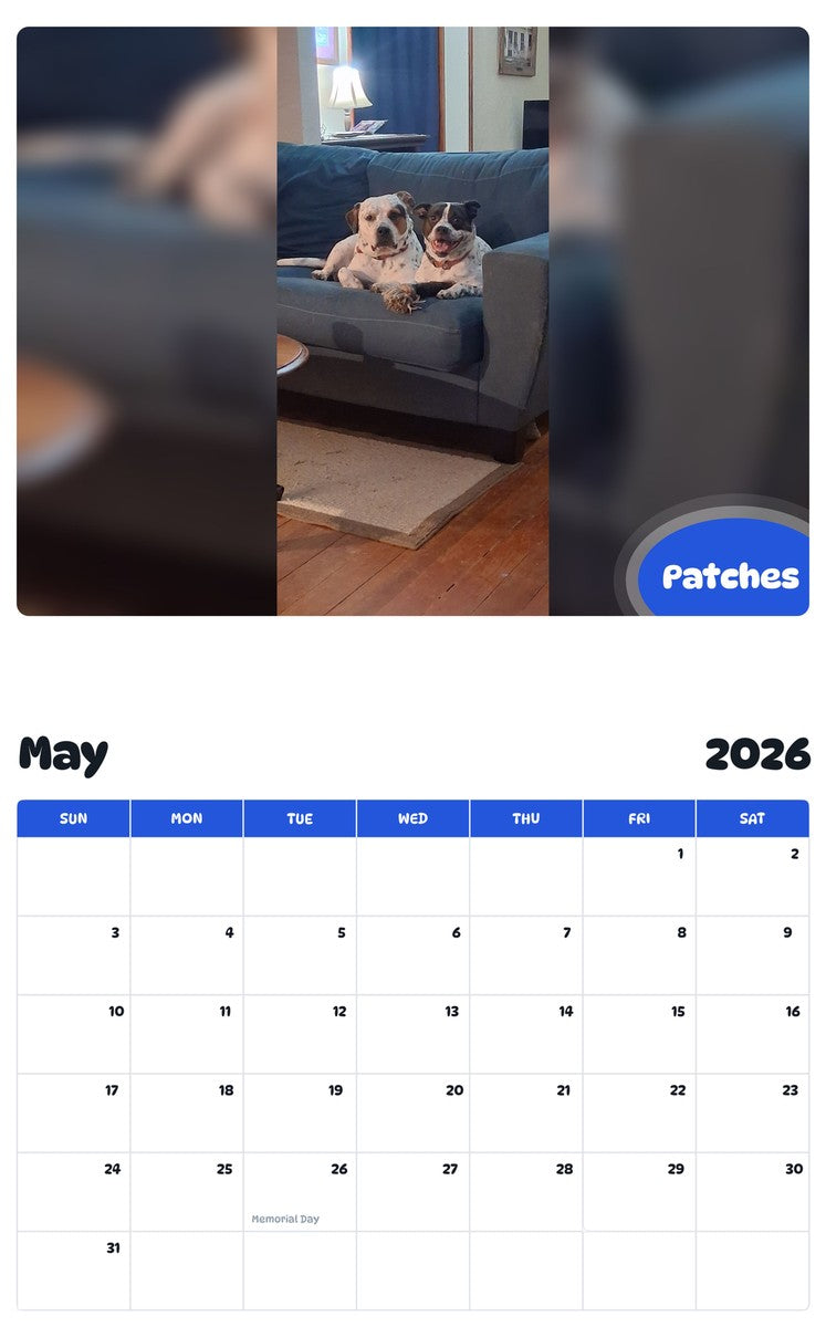 2026 - 2027 Patches - Pawidols Pet Calendar