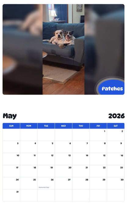 2026 - 2027 Patches - Pawidols Pet Calendar