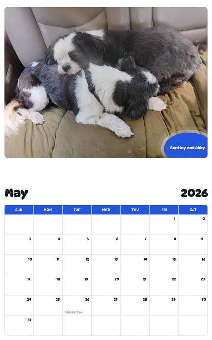 2026 - 2027 Bentley and Abby - Pawidols Pet Calendar