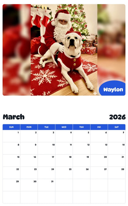 November 2025 - October 2026 Waylon - Pawidols Pet Calendar