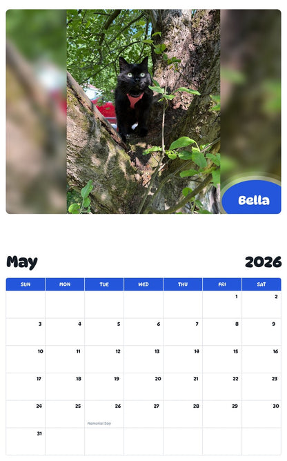2026 - 2027 Bella - Pawidols Pet Calendar